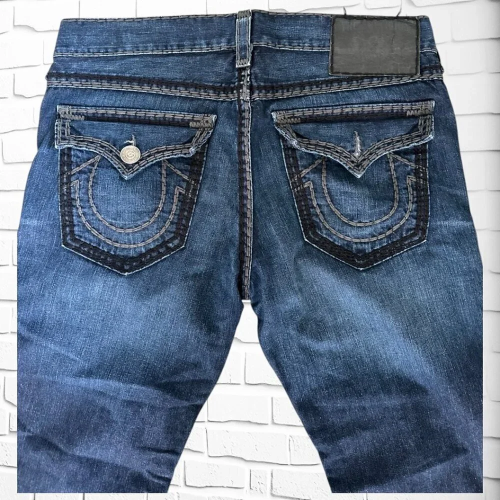 👖 Vintage Men's True Religion Billy Super QT Jeans - Size 38 - Rare Find! 👖 - Picture 2 of 13